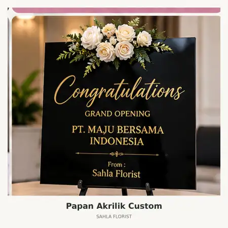 Papan Bunga Akrilik Belu